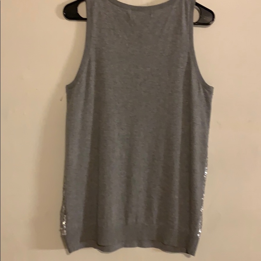 MICHEAL KOR’S gray sequin sweater tank size L. - Picture 6 of 9